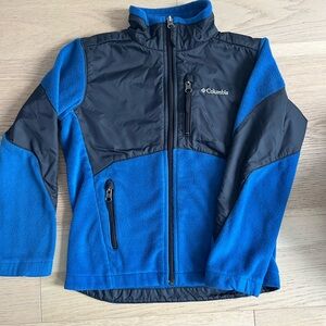 Columbia Royal Blue and Black Fleece Zip Jacket